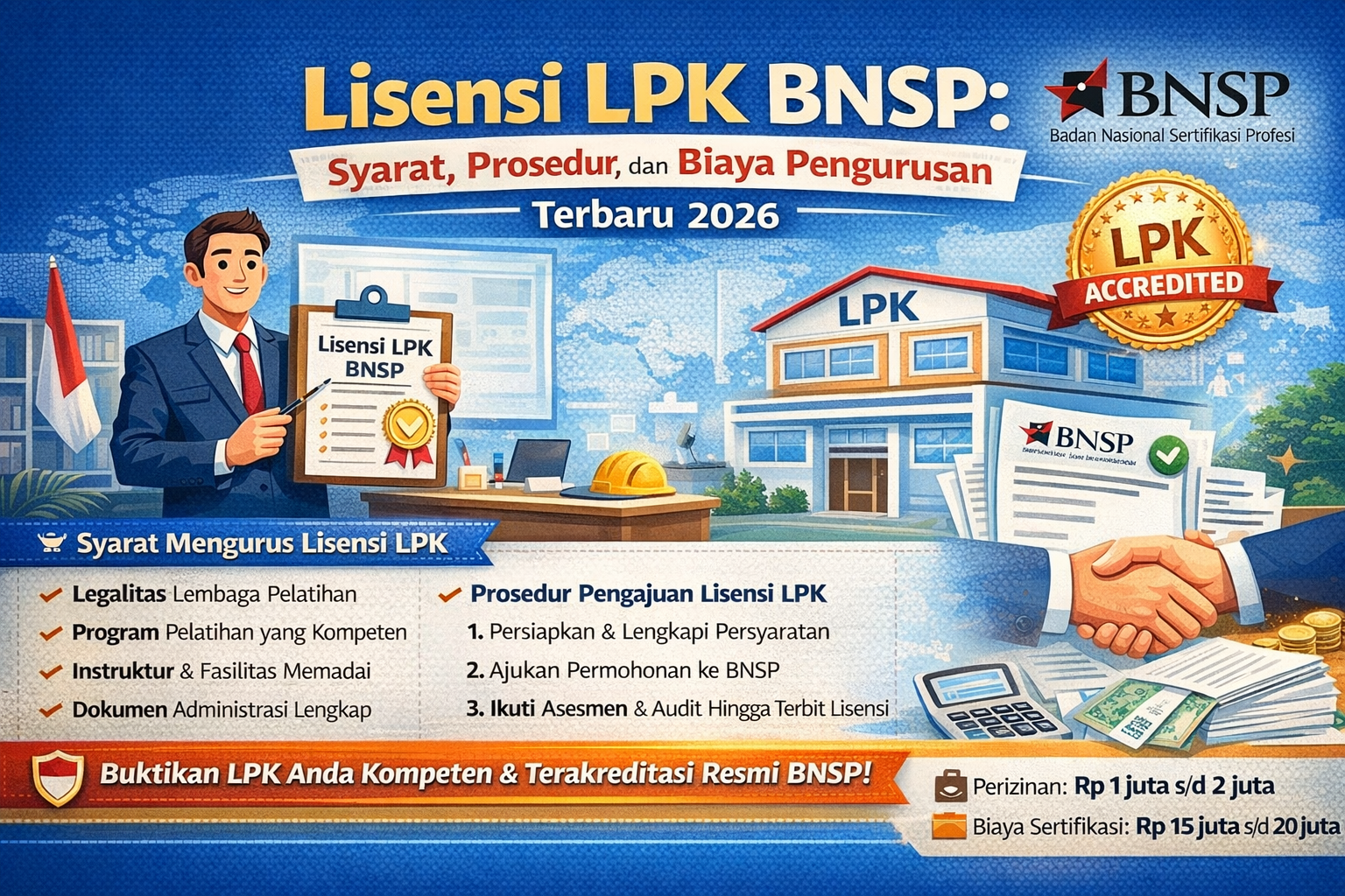 Lisensi LPK BNSP: Syarat, Prosedur, dan Biaya Pengurusan Terbaru 2026