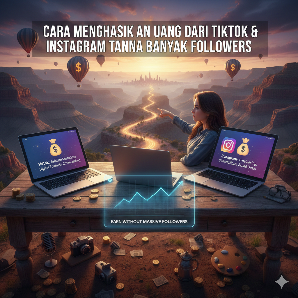 Cara Menghasilkan Uang dari TikTok dan Instagram Media sosial Tanpa Banyak Followers