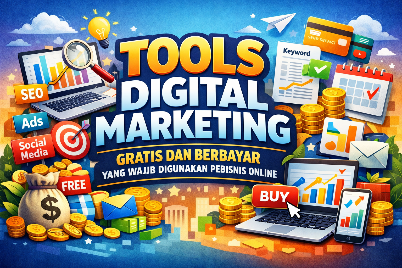 Tools Digital Marketing Gratis dan Berbayar yang Wajib Digunakan Pebisnis Online