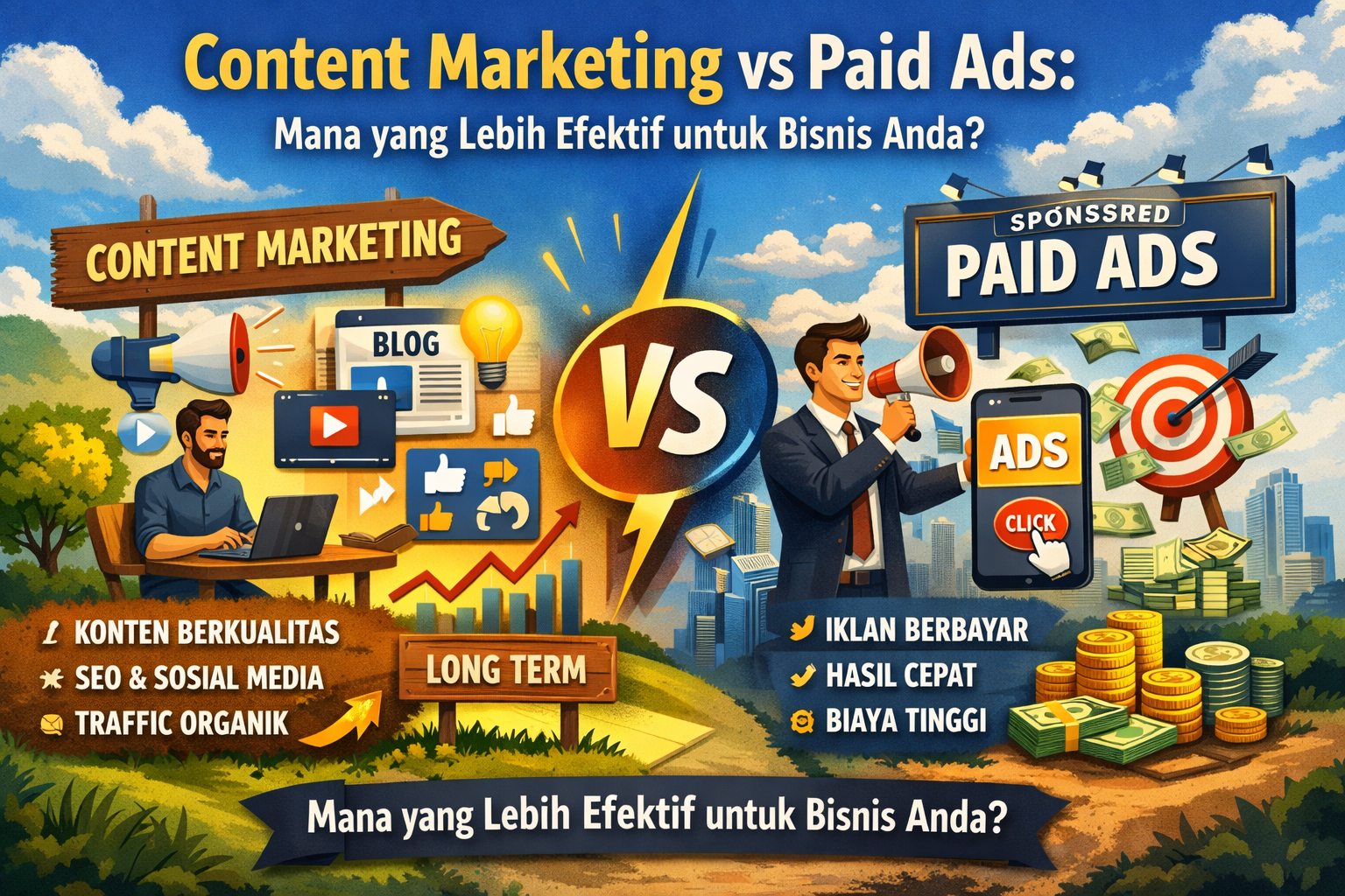 Content Marketing vs Paid Ads: Mana yang Lebih Efektif untuk Bisnis Anda?